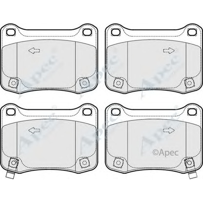 Photo Kit de plaquettes de frein, frein à disque APEC braking PAD1673