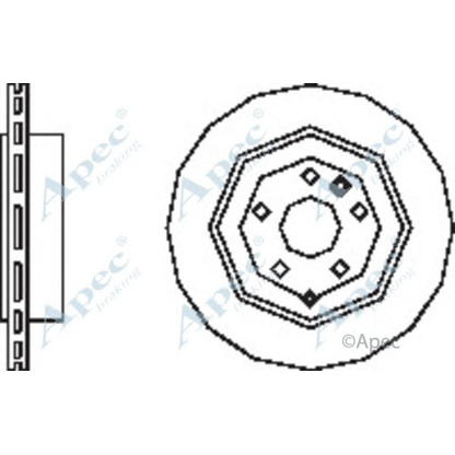 Фото Тормозной диск APEC braking DSK2521