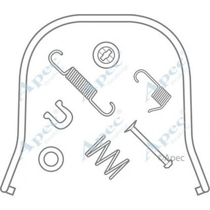 Фото Комплектующие, тормозная колодка APEC braking KIT872