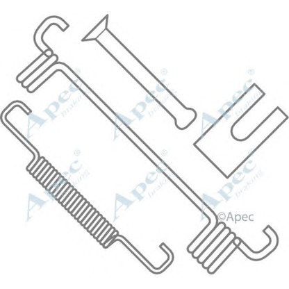 Фото Комплектующие, стояночная тормозная система APEC braking KIT2005