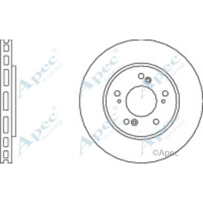 Фото Тормозной диск APEC braking DSK334