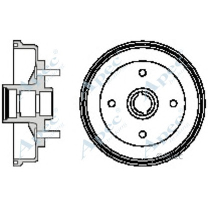 Фото Тормозной барабан APEC braking DRM9141