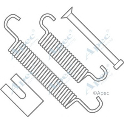 Foto Zubehörsatz, Feststellbremsbacken APEC braking KIT998