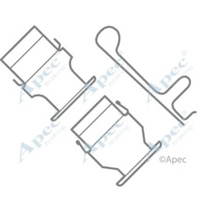 Photo Kit d'accessoires, plaquette de frein à disque APEC braking KIT1002