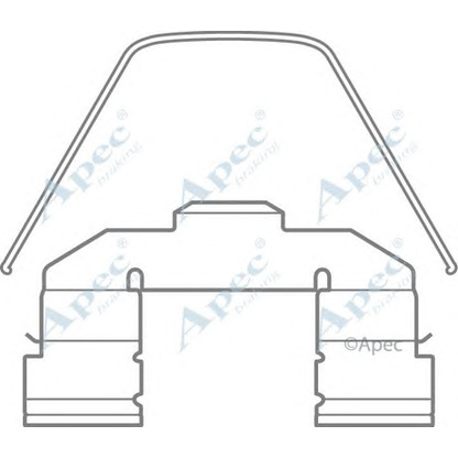 Foto Zubehörsatz, Scheibenbremsbelag APEC braking KIT1009