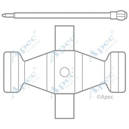 Photo Kit d'accessoires, plaquette de frein à disque APEC braking KIT1022