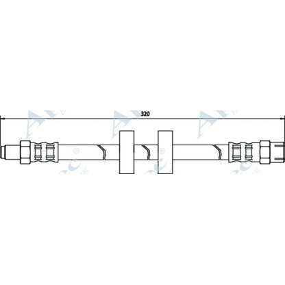 Фото Тормозной шланг APEC braking HOS3050