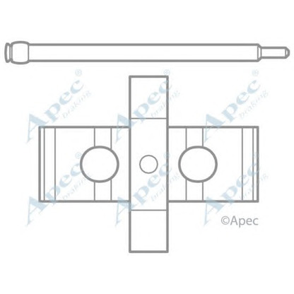 Zdjęcie Zestaw akcesoriów, klocki hamulcowe APEC braking KIT1043