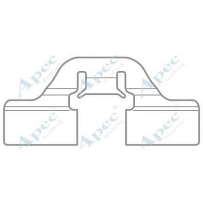 Фото Комплектующие, колодки дискового тормоза APEC braking KIT1044