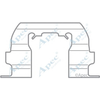 Foto Zubehörsatz, Scheibenbremsbelag APEC braking KIT1051