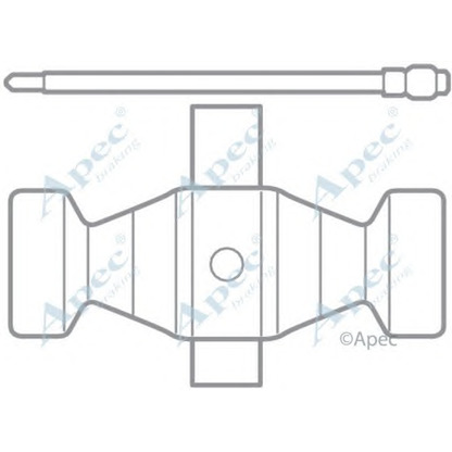 Zdjęcie Zestaw akcesoriów, klocki hamulcowe APEC braking KIT1054