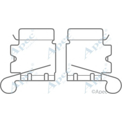 Photo Kit d'accessoires, plaquette de frein à disque APEC braking KIT1059