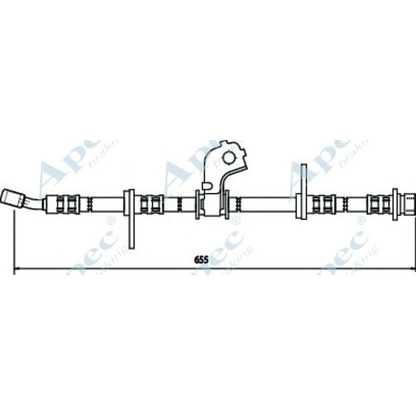 Zdjęcie Przewód hamulcowy elastyczny APEC braking HOS3437