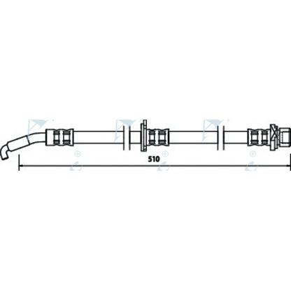 Foto Tubo flexible de frenos APEC braking HOS3501