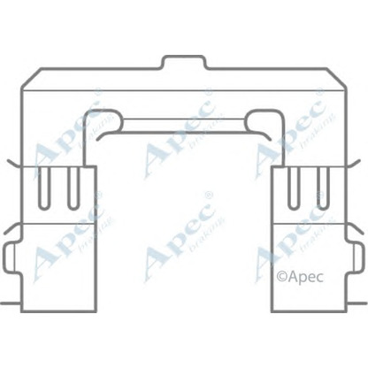 Photo Kit d'accessoires, plaquette de frein à disque APEC braking KIT1075