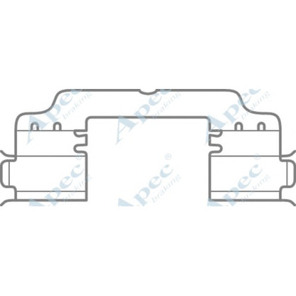 Photo Kit d'accessoires, plaquette de frein à disque APEC braking KIT1076