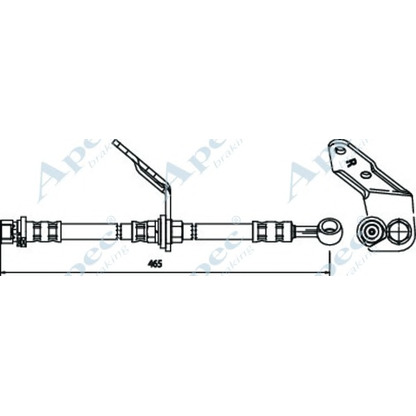 Foto Tubo flexible de frenos APEC braking HOS3549