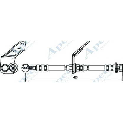 Foto Tubo flexible de frenos APEC braking HOS3550