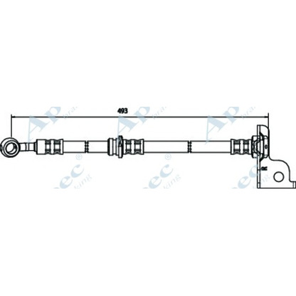 Foto Tubo flexible de frenos APEC braking HOS3573