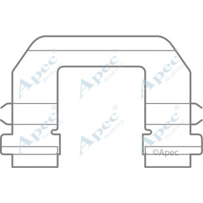 Photo Kit d'accessoires, plaquette de frein à disque APEC braking KIT1087