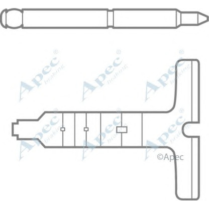 Photo Kit d'accessoires, plaquette de frein à disque APEC braking KIT1097