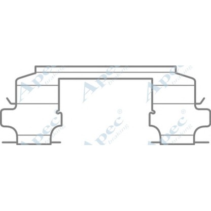 Photo Kit d'accessoires, plaquette de frein à disque APEC braking KIT1102