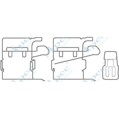 Фото Комплектующие, колодки дискового тормоза APEC braking KIT1136