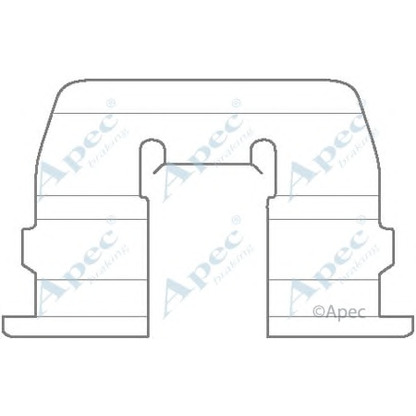 Фото Комплектующие, колодки дискового тормоза APEC braking KIT1138