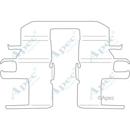 Foto Zubehörsatz, Scheibenbremsbelag APEC braking KIT1140