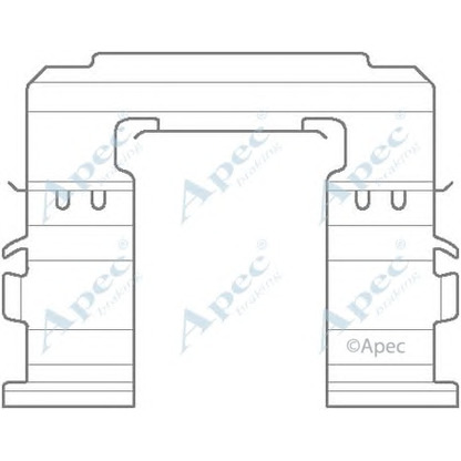 Фото Комплектующие, колодки дискового тормоза APEC braking KIT1141