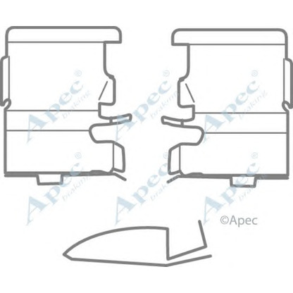 Photo Accessory Kit, disc brake pads APEC braking KIT1155