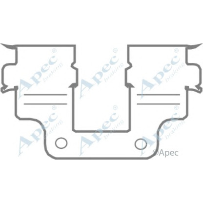 Photo Kit d'accessoires, plaquette de frein à disque APEC braking KIT1174