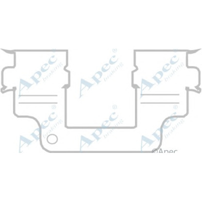 Photo Kit d'accessoires, plaquette de frein à disque APEC braking KIT1175