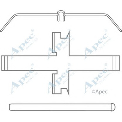 Zdjęcie Zestaw akcesoriów, klocki hamulcowe APEC braking KIT1186