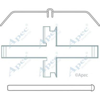 Foto Kit de accesorios, pastillas de frenos APEC braking KIT1186