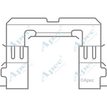 Photo Kit d'accessoires, plaquette de frein à disque APEC braking KIT1190