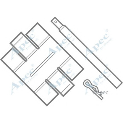 Photo Kit d'accessoires, plaquette de frein à disque APEC braking KIT200