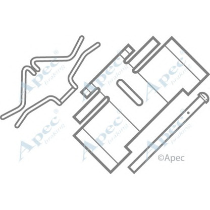 Фото Комплектующие, колодки дискового тормоза APEC braking KIT229