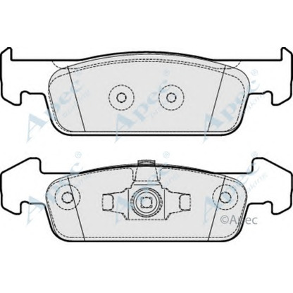 Фото Комплект тормозных колодок, дисковый тормоз APEC braking PAD1945