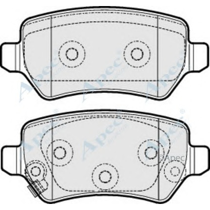 Фото Комплект тормозных колодок, дисковый тормоз APEC braking PAD1981