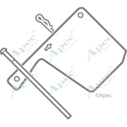 Foto Zubehörsatz, Scheibenbremsbelag APEC braking KIT246