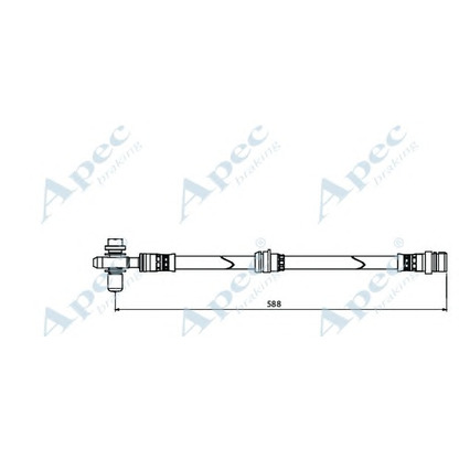 Zdjęcie Przewód hamulcowy elastyczny APEC braking HOS3895