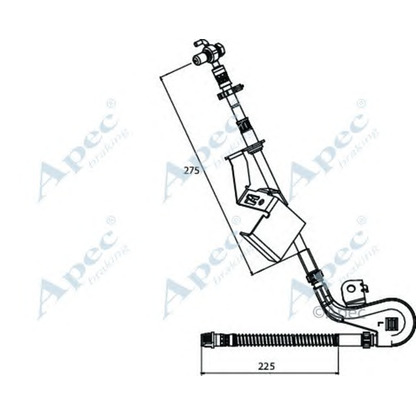 Foto Tubo flexible de frenos APEC braking HOS3906