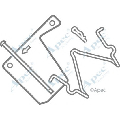 Photo Kit d'accessoires, plaquette de frein à disque APEC braking KIT253
