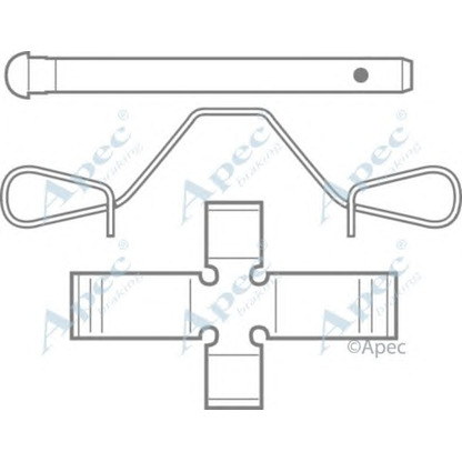 Foto Zubehörsatz, Scheibenbremsbelag APEC braking KIT255