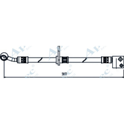 Foto Tubo flexible de frenos APEC braking HOS3988