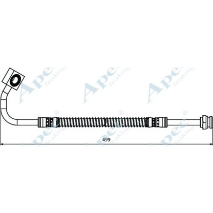 Zdjęcie Przewód hamulcowy elastyczny APEC braking HOS4017