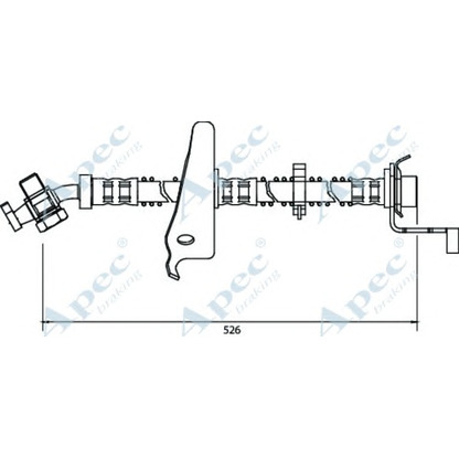 Фото Тормозной шланг APEC braking HOS4027