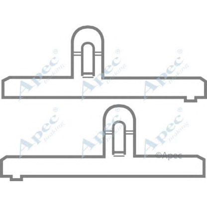 Photo Kit d'accessoires, plaquette de frein à disque APEC braking KIT265