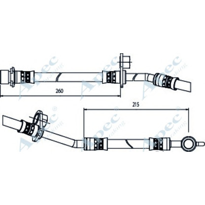 Photo Flexible de frein APEC braking HOS4078